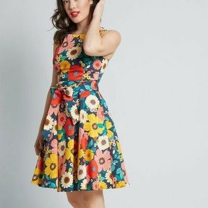MODCLOTH x IXIA Hour by Flower Dress